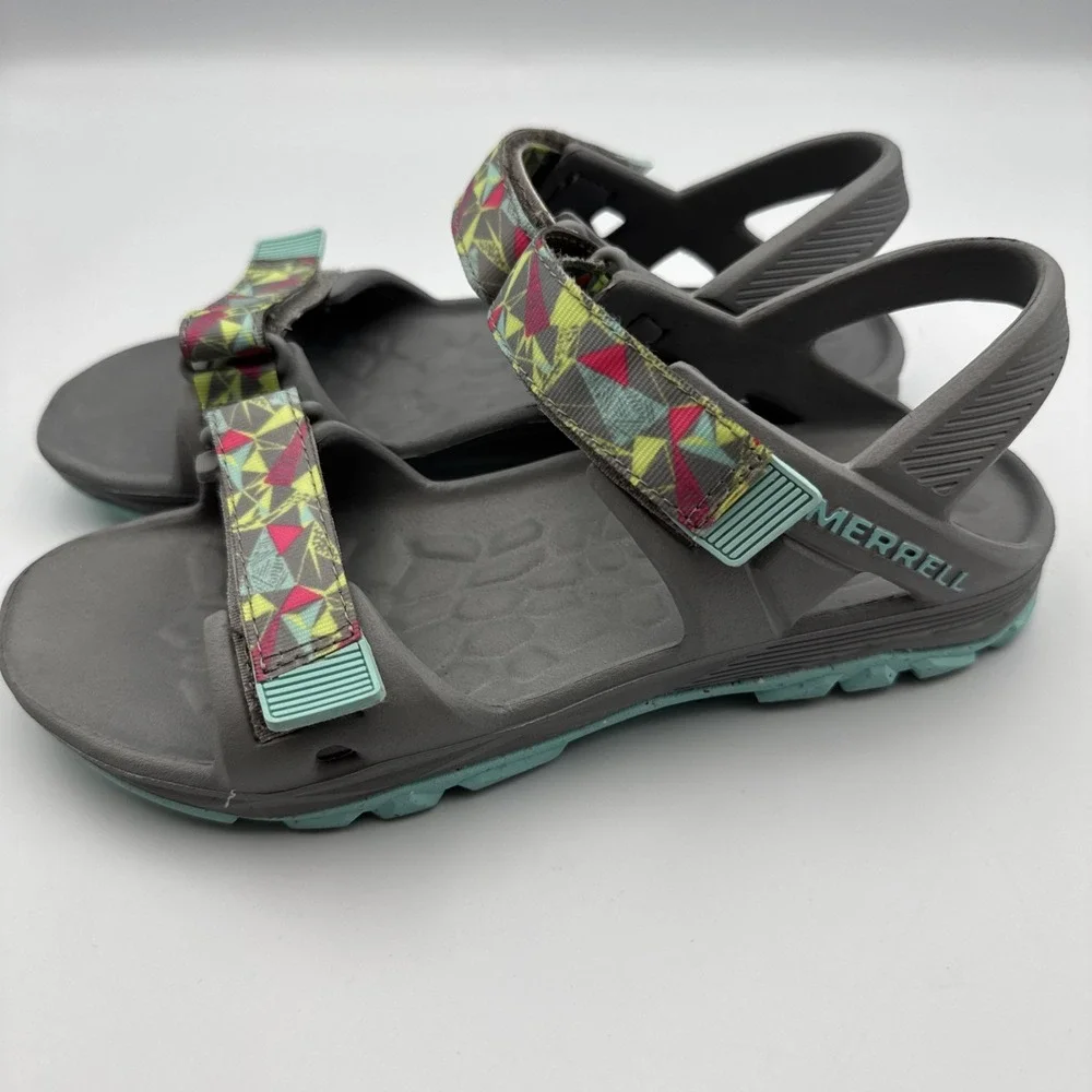 Merrell Kids Girls Hydro Drift‎ Gray Multi Color Sport Sandal Size 4